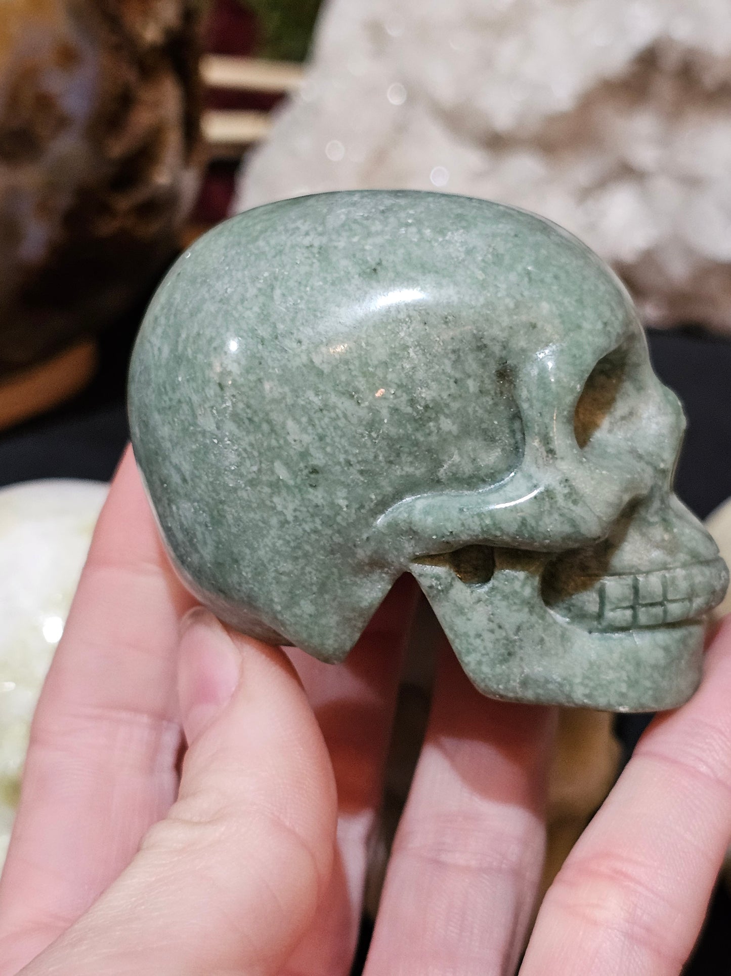 3 inch, green Jade Skull #2