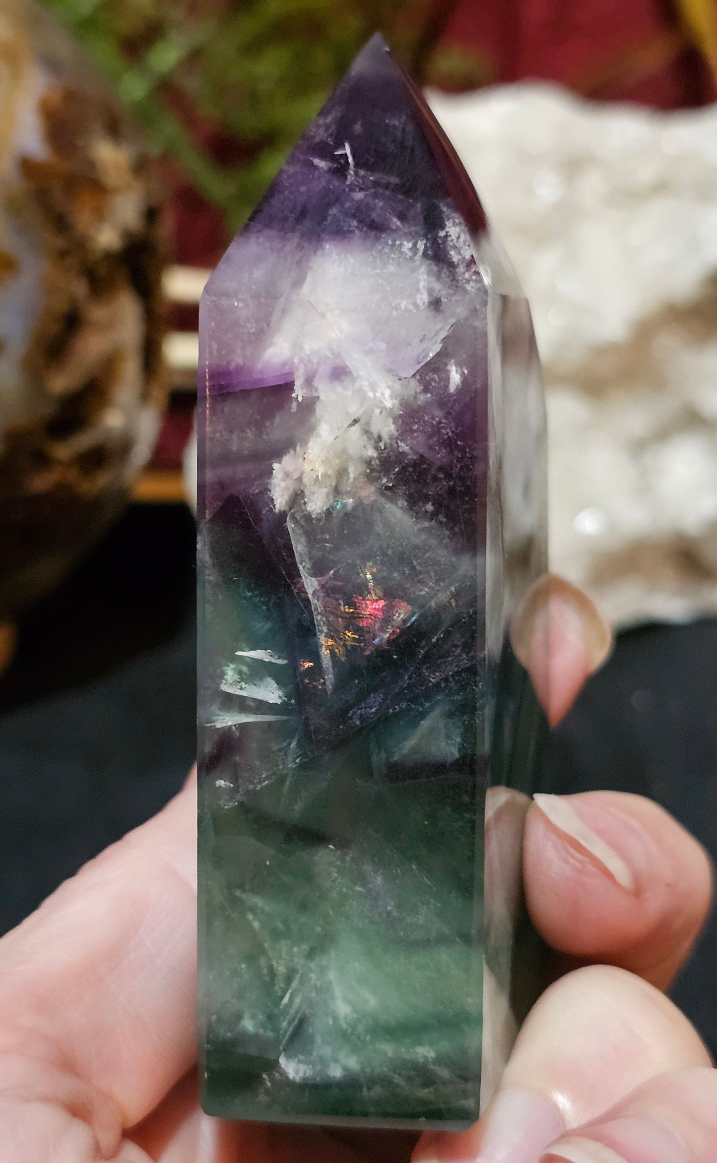 Feather/Snowflake fluorite