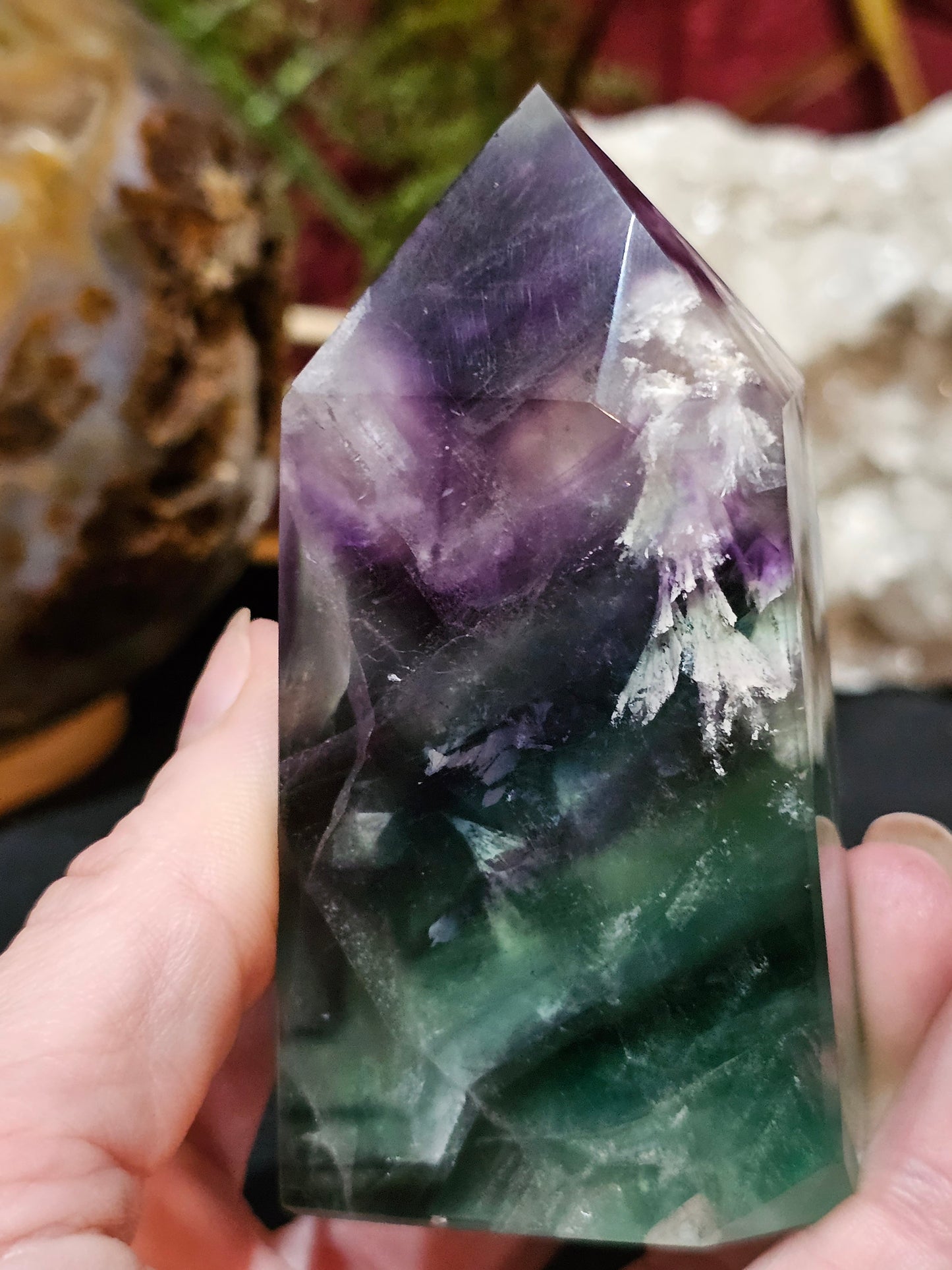 Feather/Snowflake fluorite