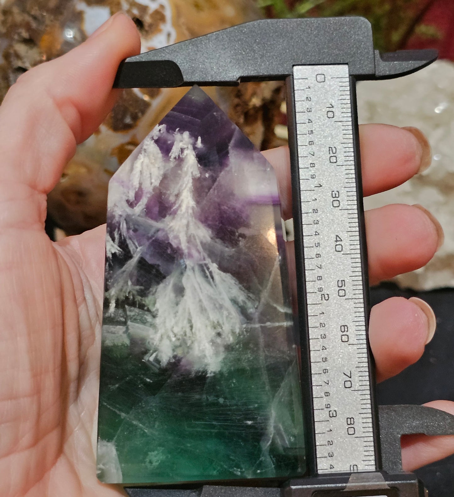 Feather/Snowflake fluorite