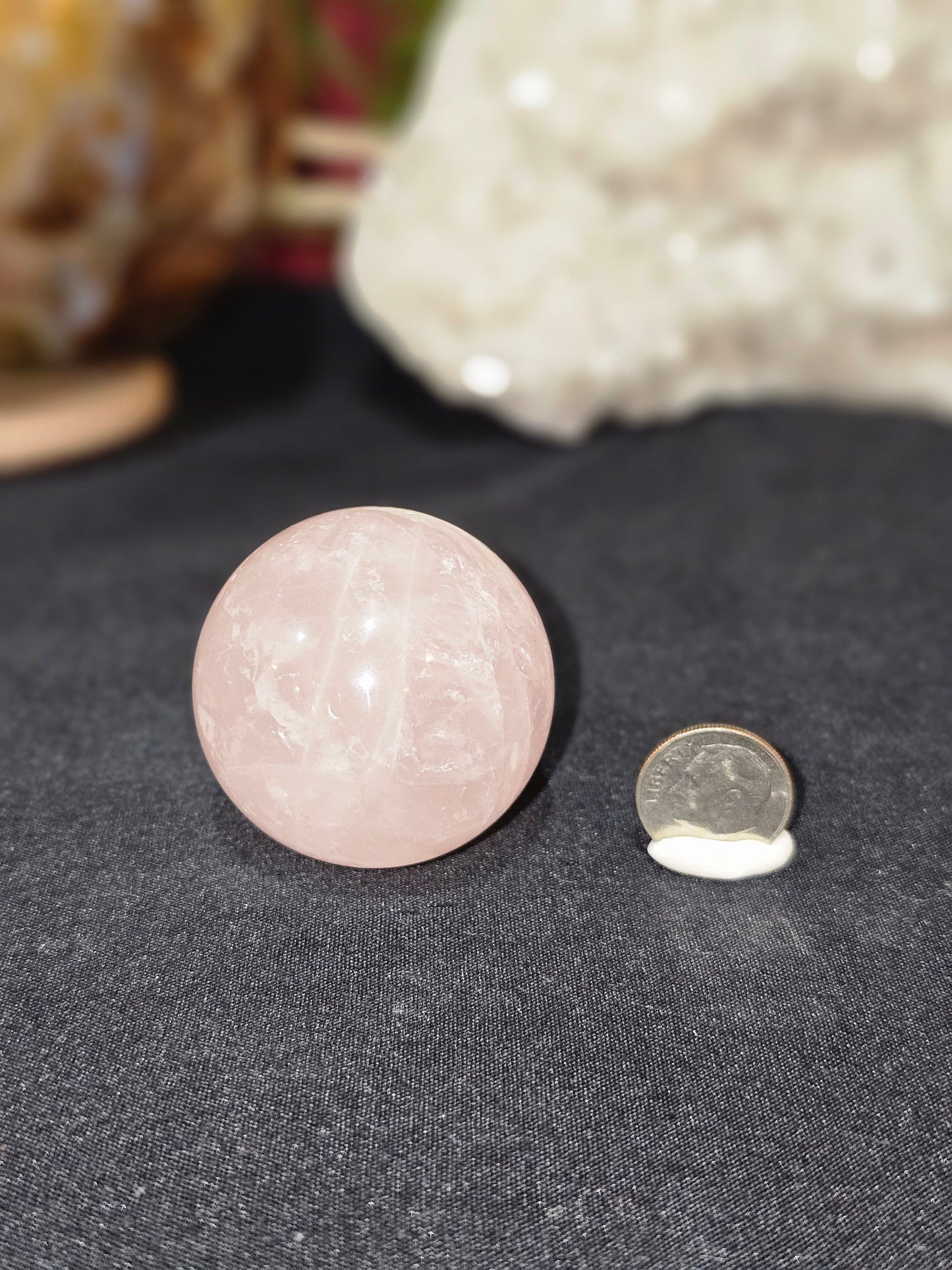Star Flash Rose Quartz Sphere