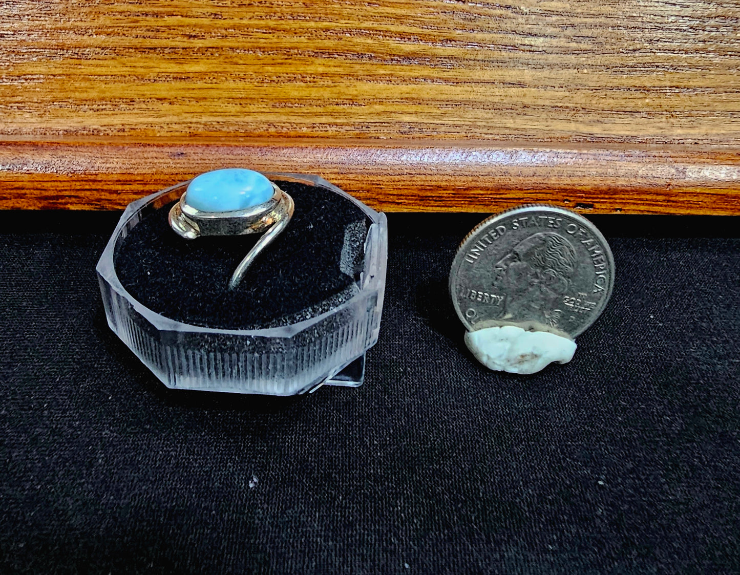 Stunning color on this Sterling Silver LARIMAR ring