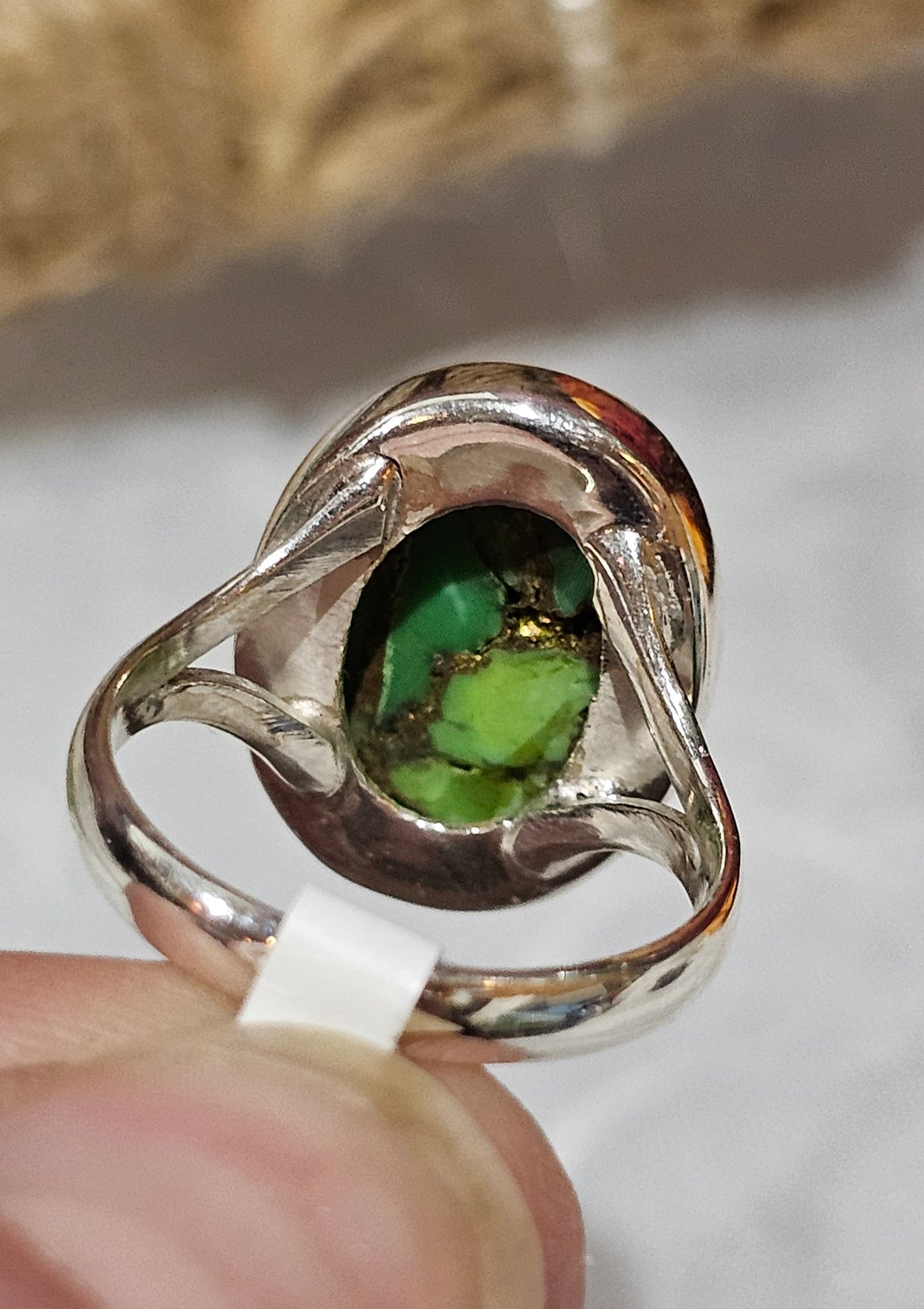 Green Mohave Turquoise in Sterling Silver