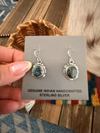 Handcrafted Bisbee Turquoise & Sterling Silver Necklace and Earring Set