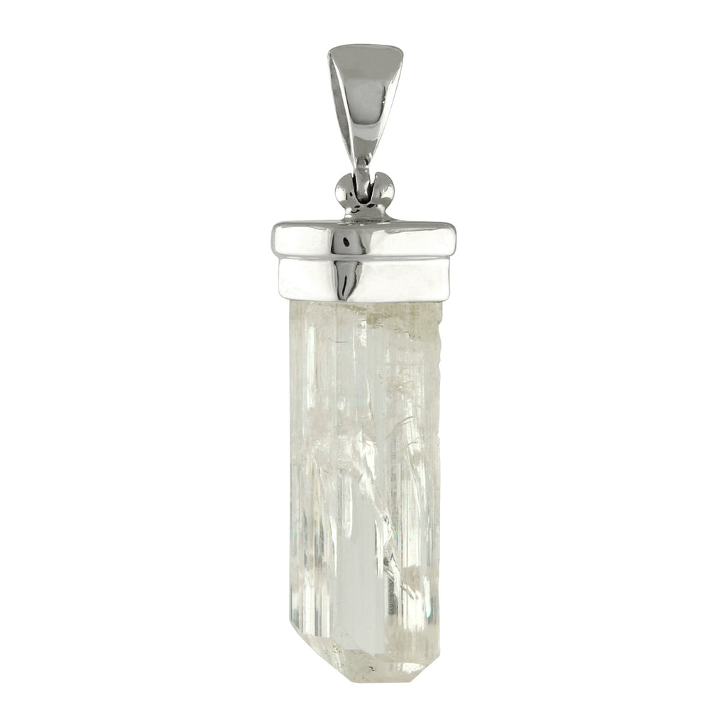 Starborn Danburite Crystal Cap Set Pendant in Sterling Silver