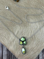 Handmade Sterling Silver Palomino Turquoise Necklace "Signed Nizhoni"