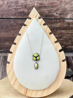 Handmade Sterling Silver Palomino Turquoise Necklace "Signed Nizhoni"