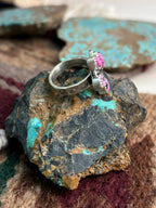 Handmade Sterling Silver Cherry Blossom Adjustable Ring "Signed Nizhoni"