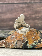 Handmade Sterling Silver Palomino Turquoise Adjustable Ring "Signed Nizhoni"