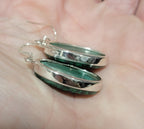 Malachite .925 full sterling silver earrings