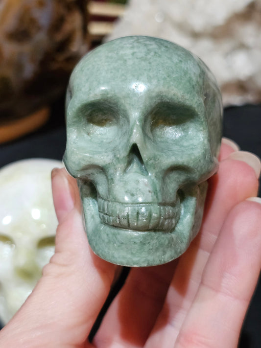 3 inch, green Jade Skull #2
