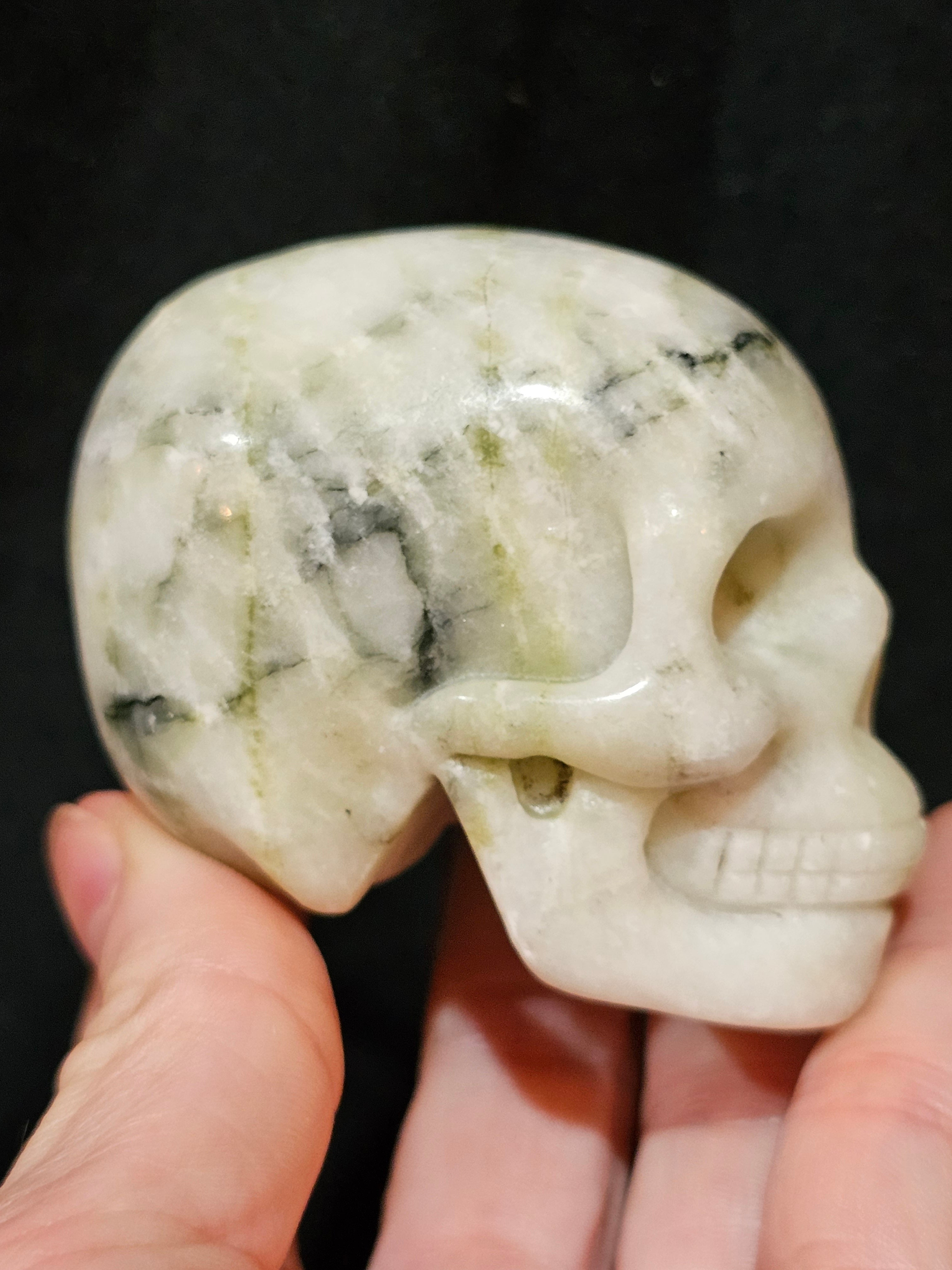 3 inch Jade Skull.  Just in Time For Halloween.