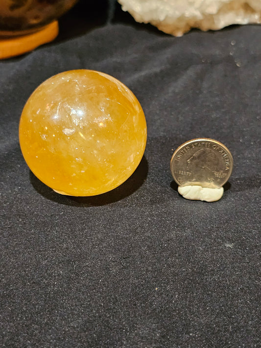 Honey Calcite Sphere