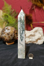 Big, Beautiful, Druzy Moss Agate Tower