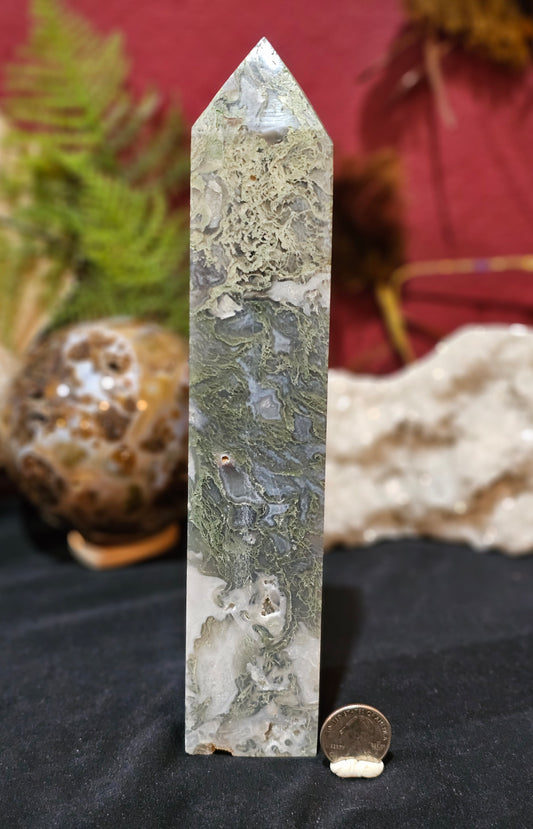 Big, Jelly, Moss Agate Tower