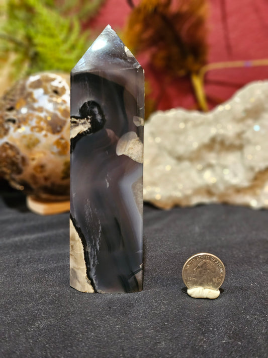 UV Agate (Volcano Agate) Tower