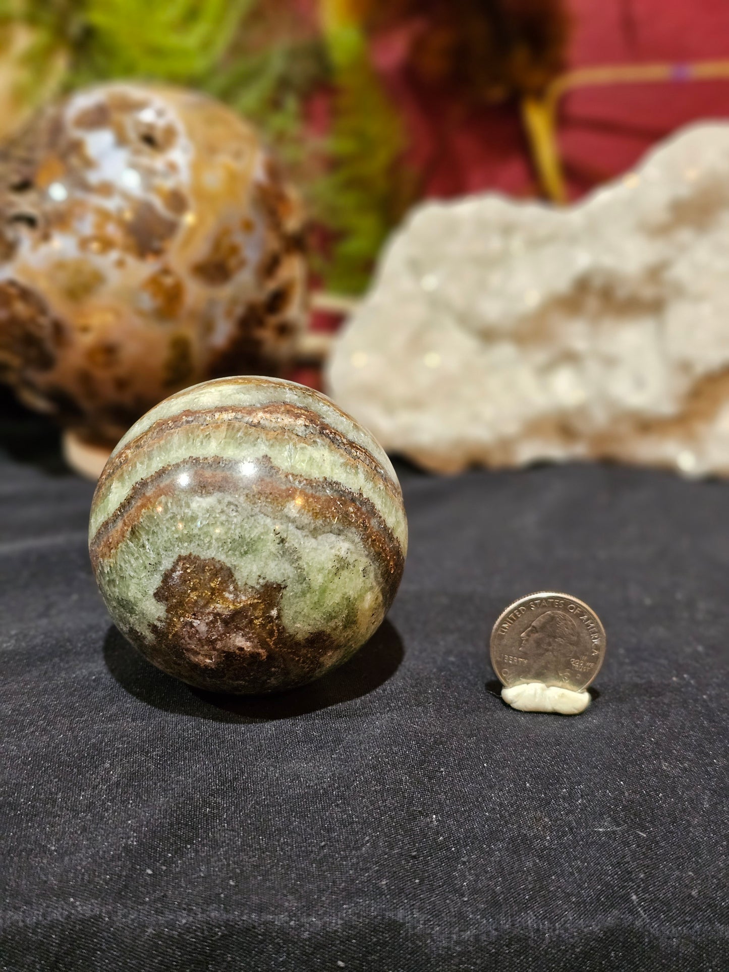 Banded Green Calcite