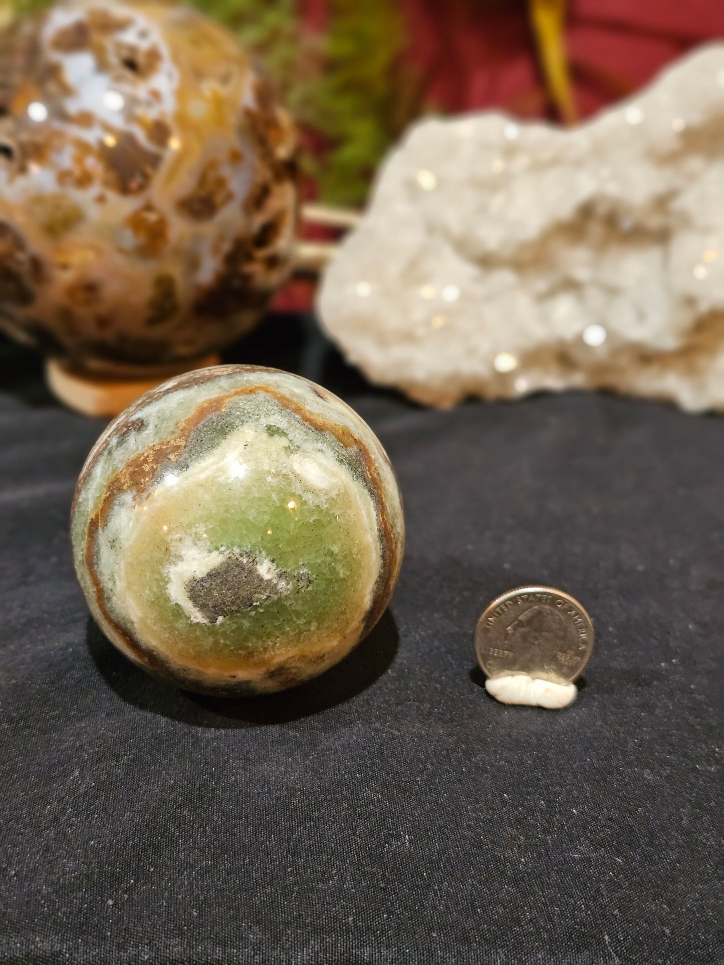 Banded Green Calcite