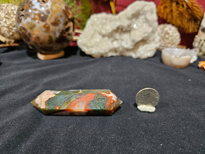 Carnelian/Moss Agate Double Terminated Point