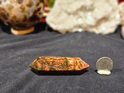 Carnelian/Moss Agate Double Terminated Point