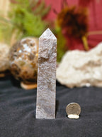 Colorful, Druzy purple moss tower