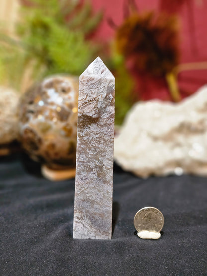 Colorful, Druzy purple moss tower