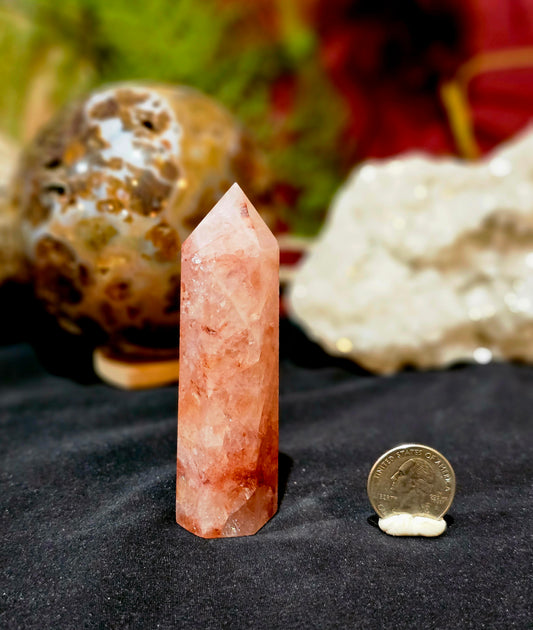 Super Flashy Fire Quartz Point