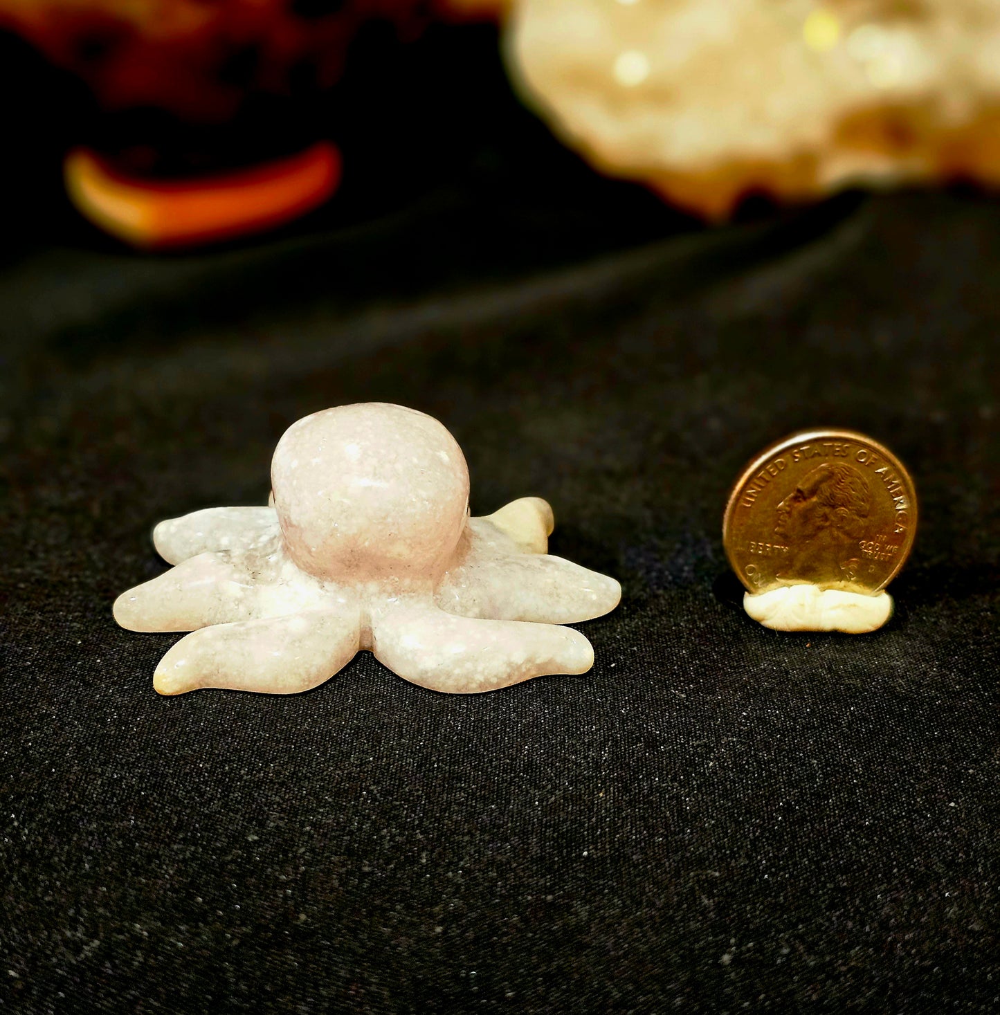 Pink Flower Agate Octopus