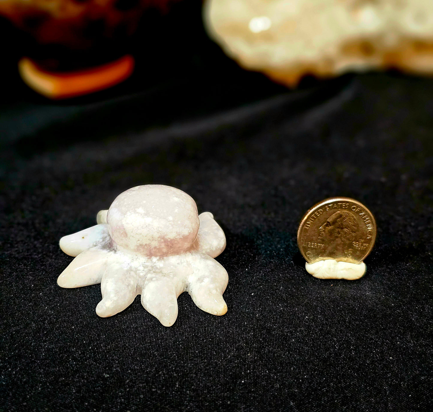 Pink Flower Agate Octopus