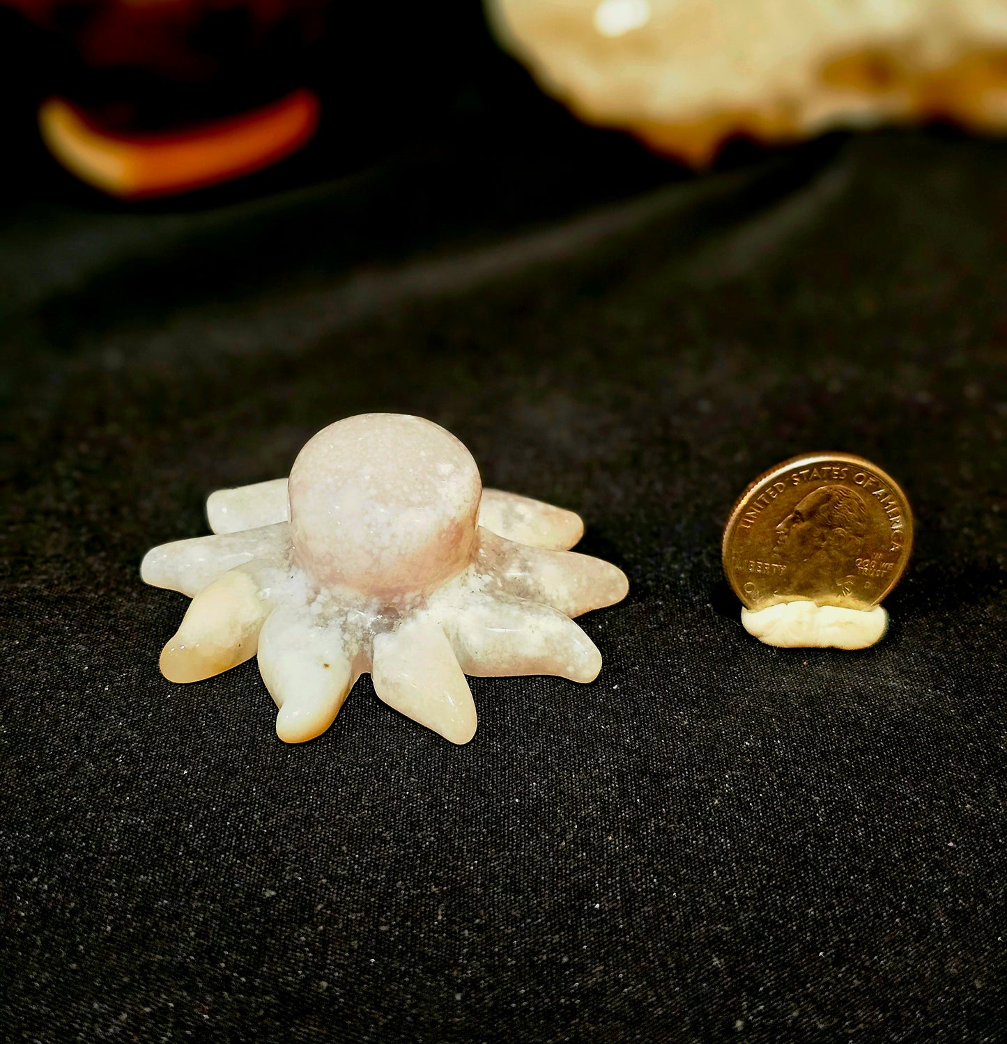 Pink Flower Agate Octopus
