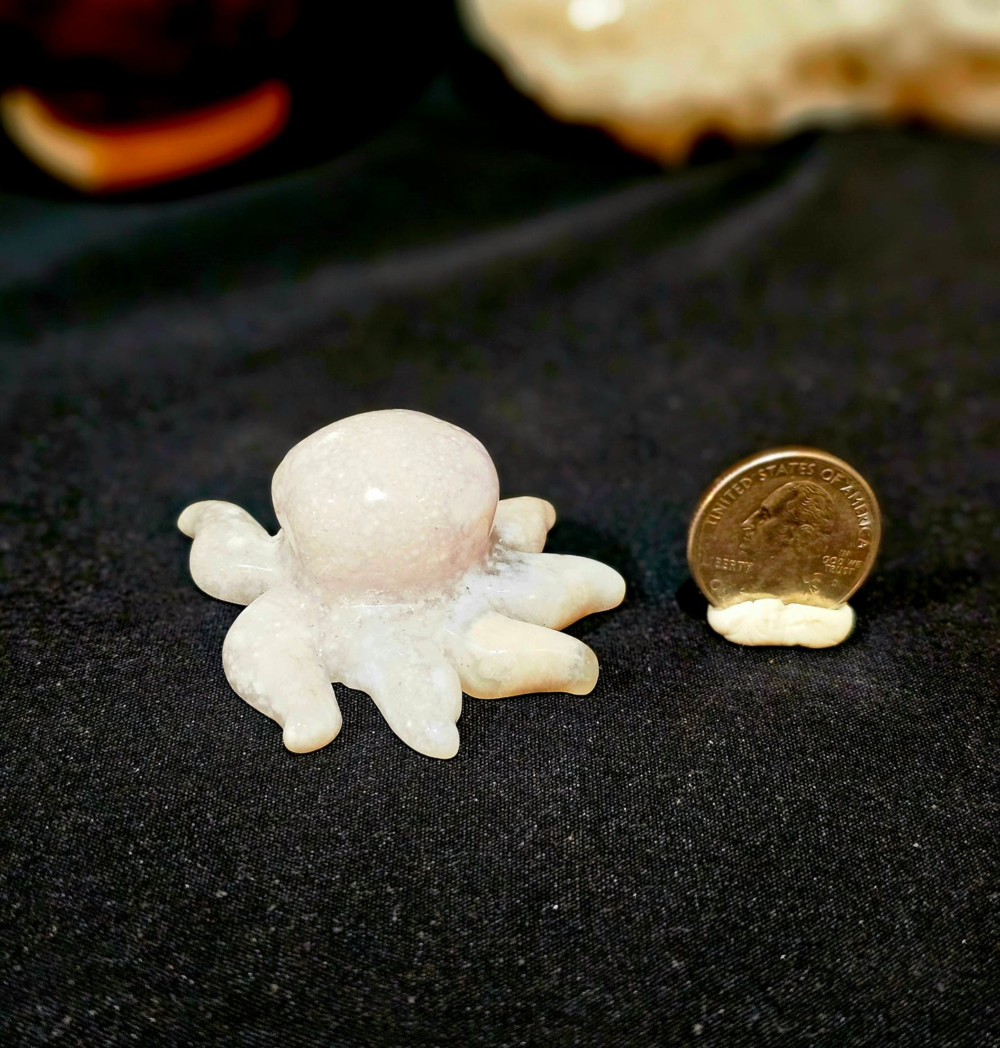 Pink Flower Agate Octopus