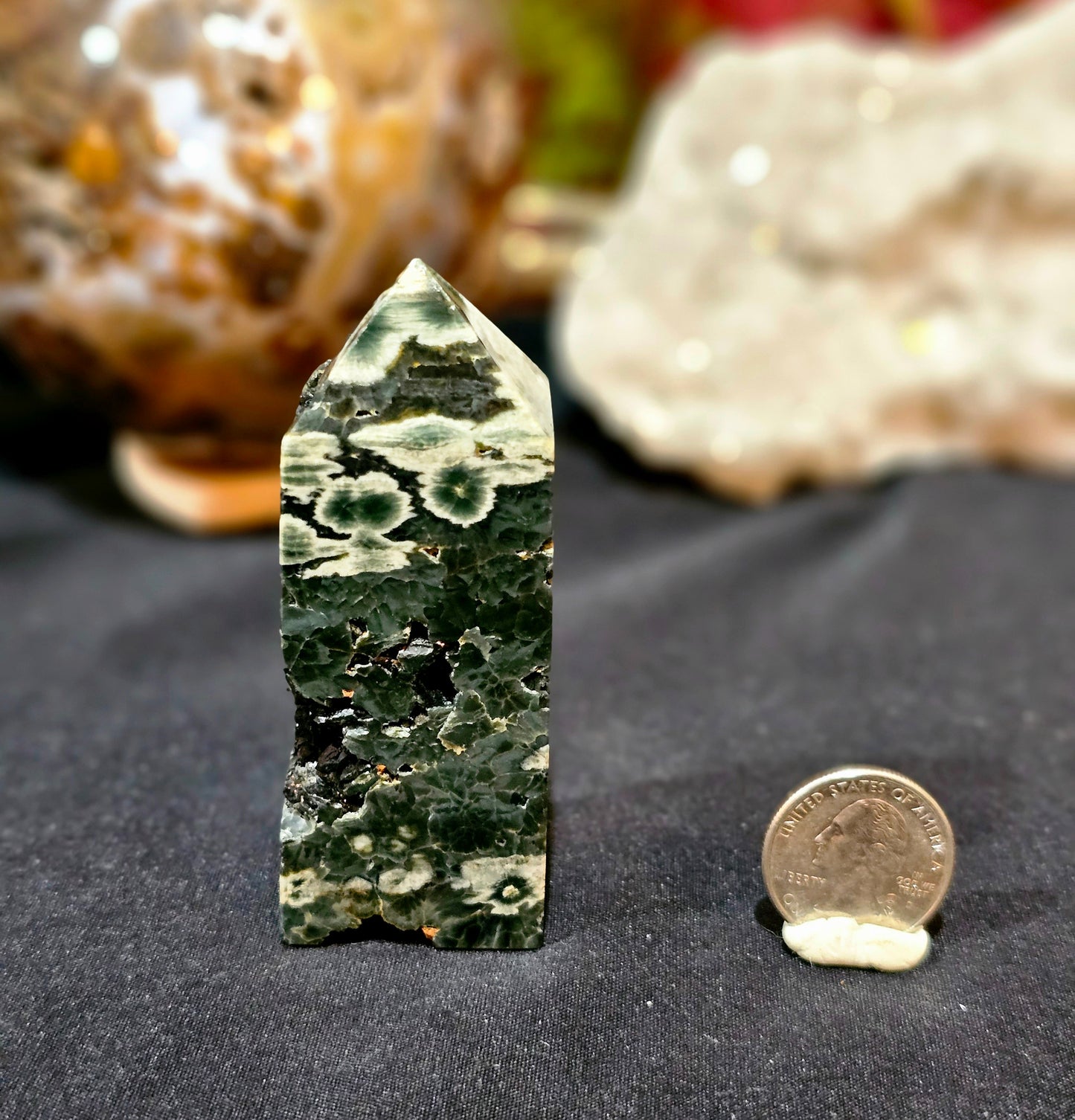 Stunning, Druzy Ocean Jasper Point