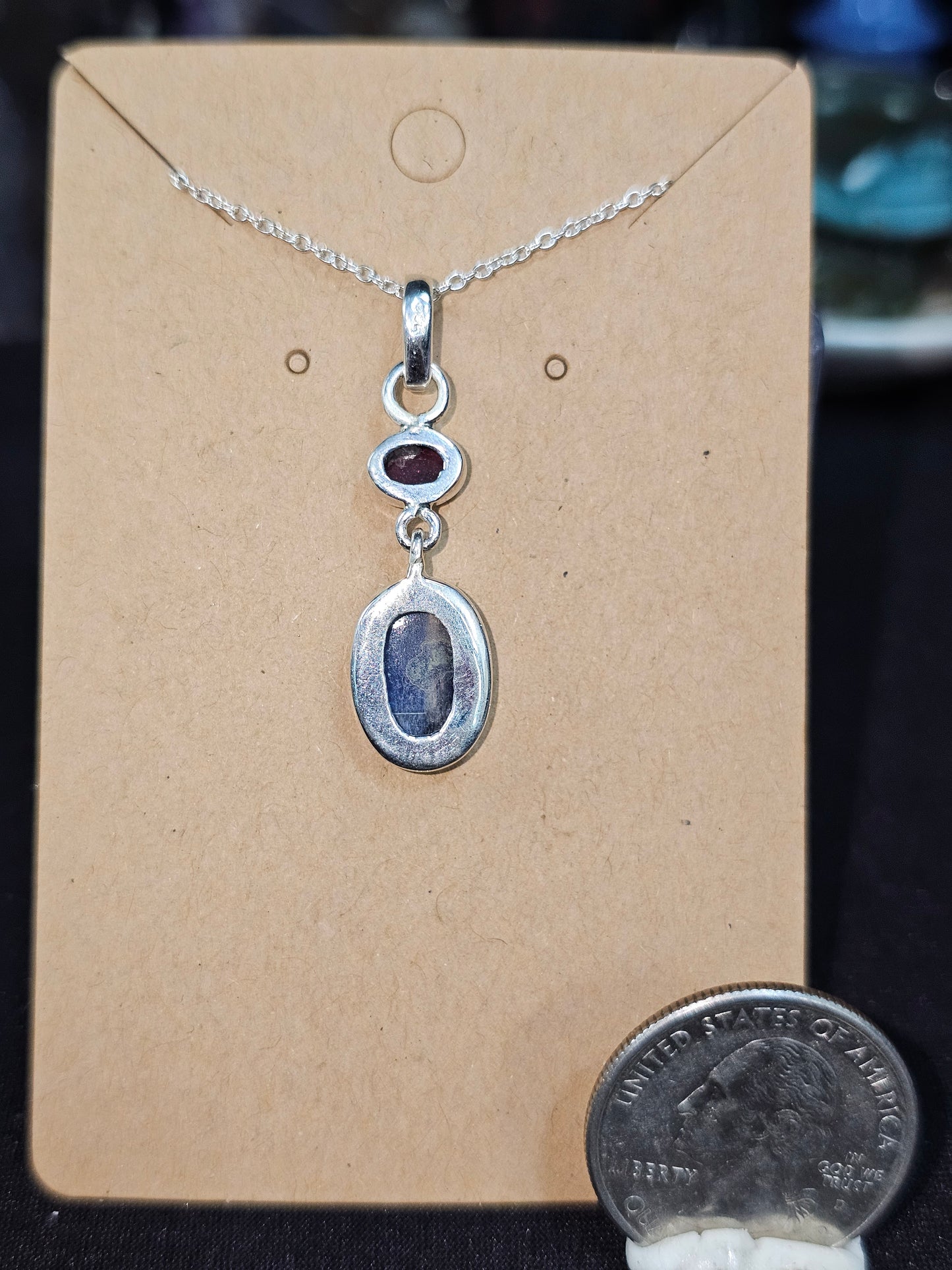 .925 Kyanite with Garnet Pendant ONLY
