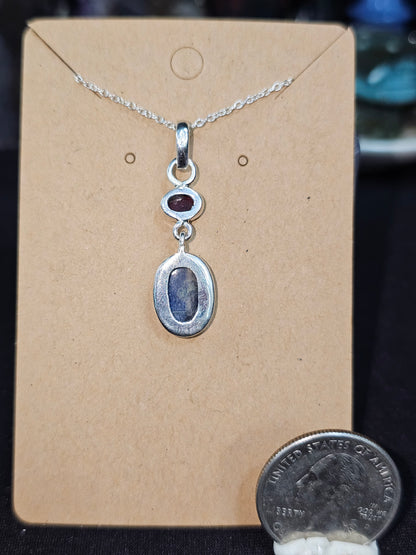 .925 Kyanite with Garnet Pendant ONLY
