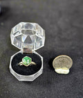 Natural Emerald Ring set in .925 Sterling Silver Sz 9