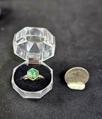 Natural Emerald Ring set in .925 Sterling Silver Sz 9