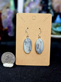 Merlinite (Dendritic Opal) Earrings set in .925 Silver