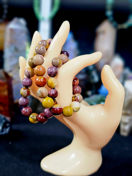 Beautiful Mookaite Bracelets with Dendrites