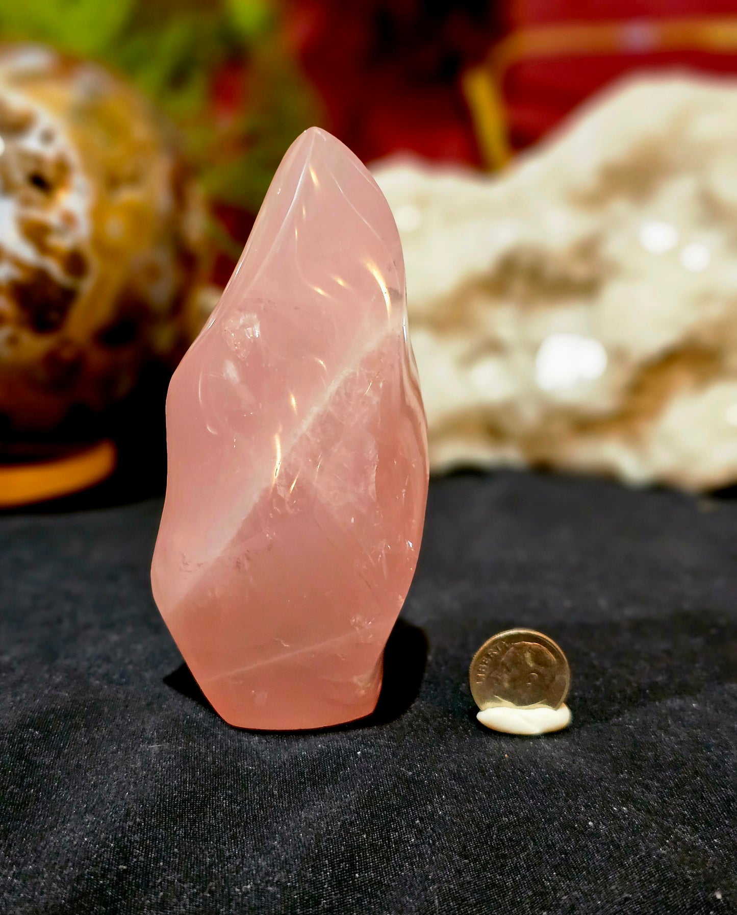Star Rose Quartz Flame. Deep Pink