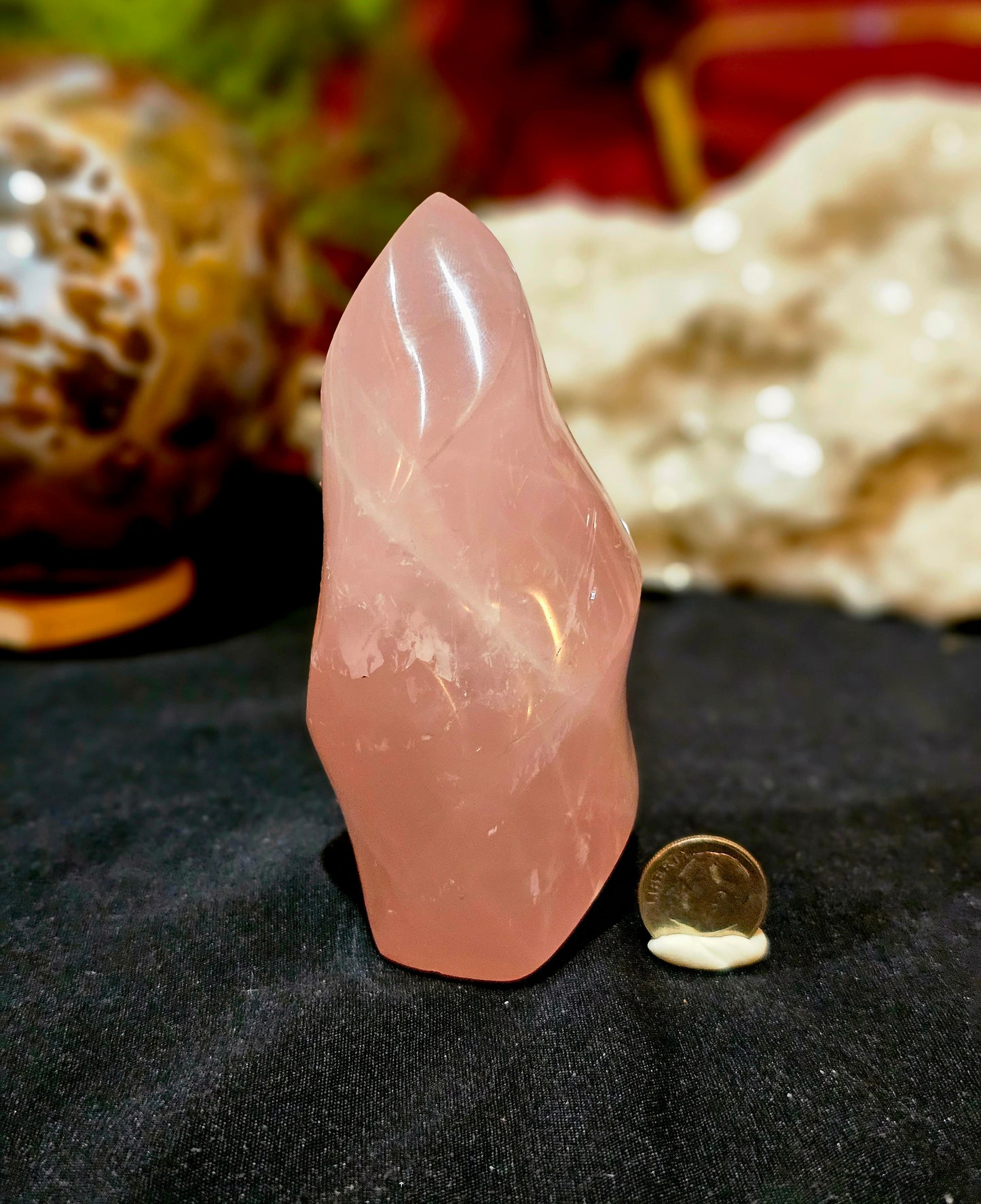 Star Rose Quartz Flame. Deep Pink