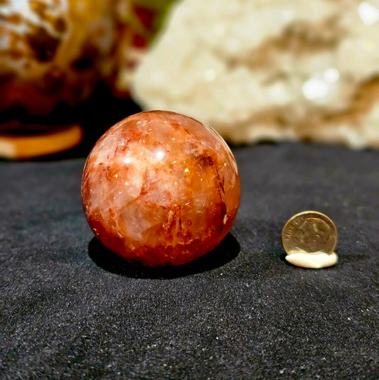 Super Flashy Fire Quartz Sphere