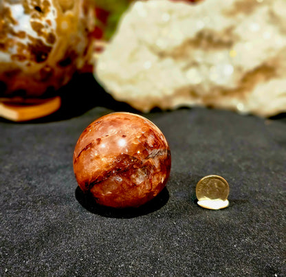 Super Flashy Fire Quartz Sphere