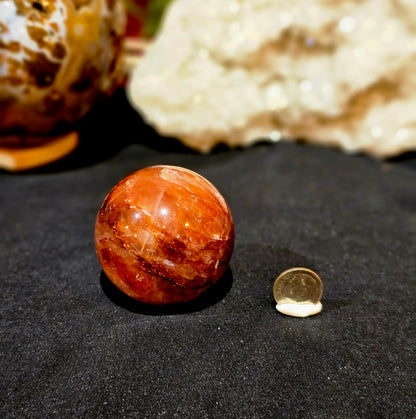Super Flashy Fire Quartz Sphere