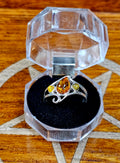 Multi-Stone, Baltic Amber Ring in Sterling silver