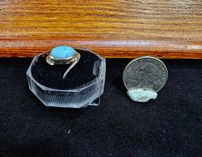 Stunning color on this Sterling Silver LARIMAR ring