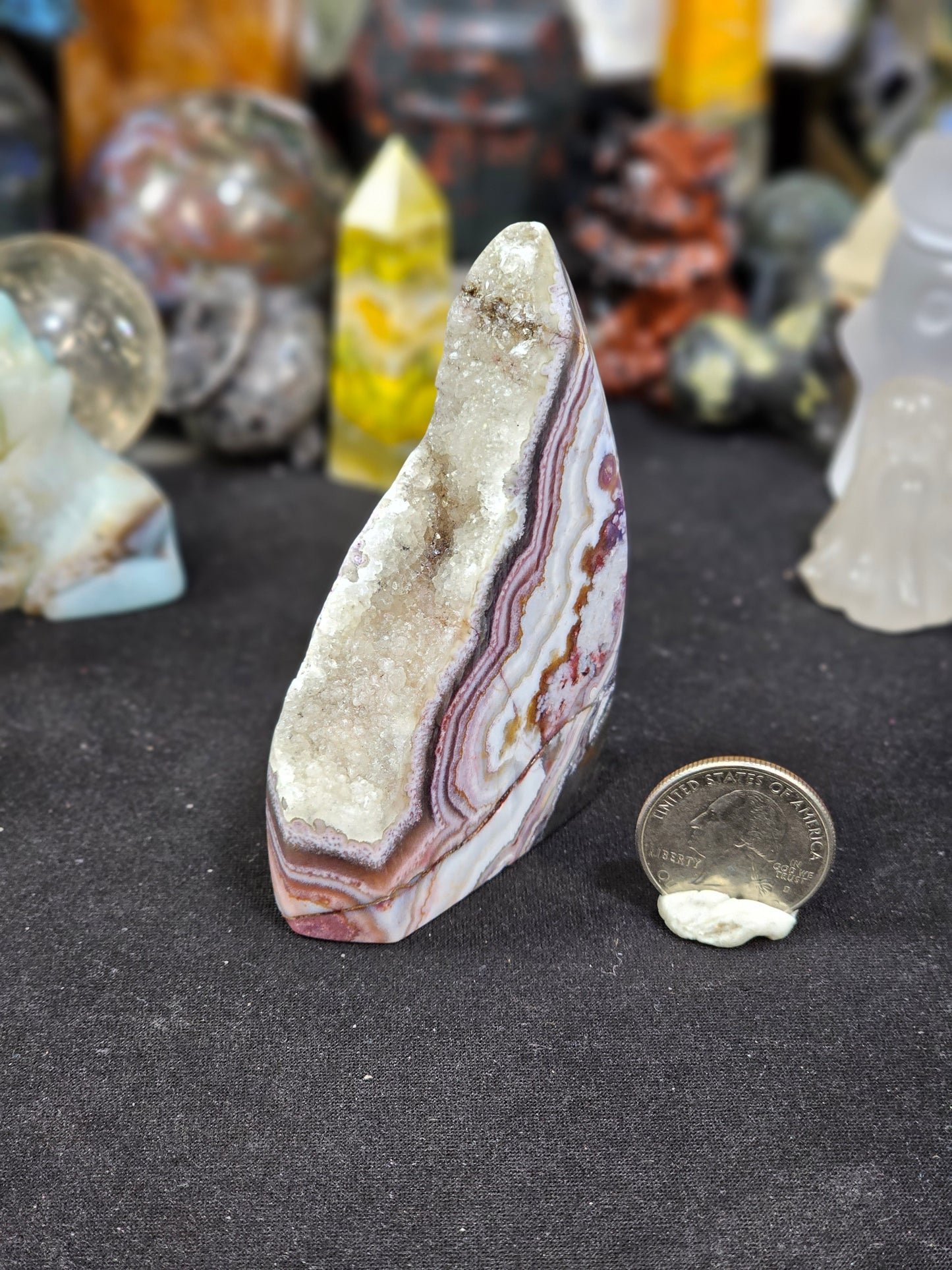 Freaking amazing, Druzy, Mexico Agate, free form