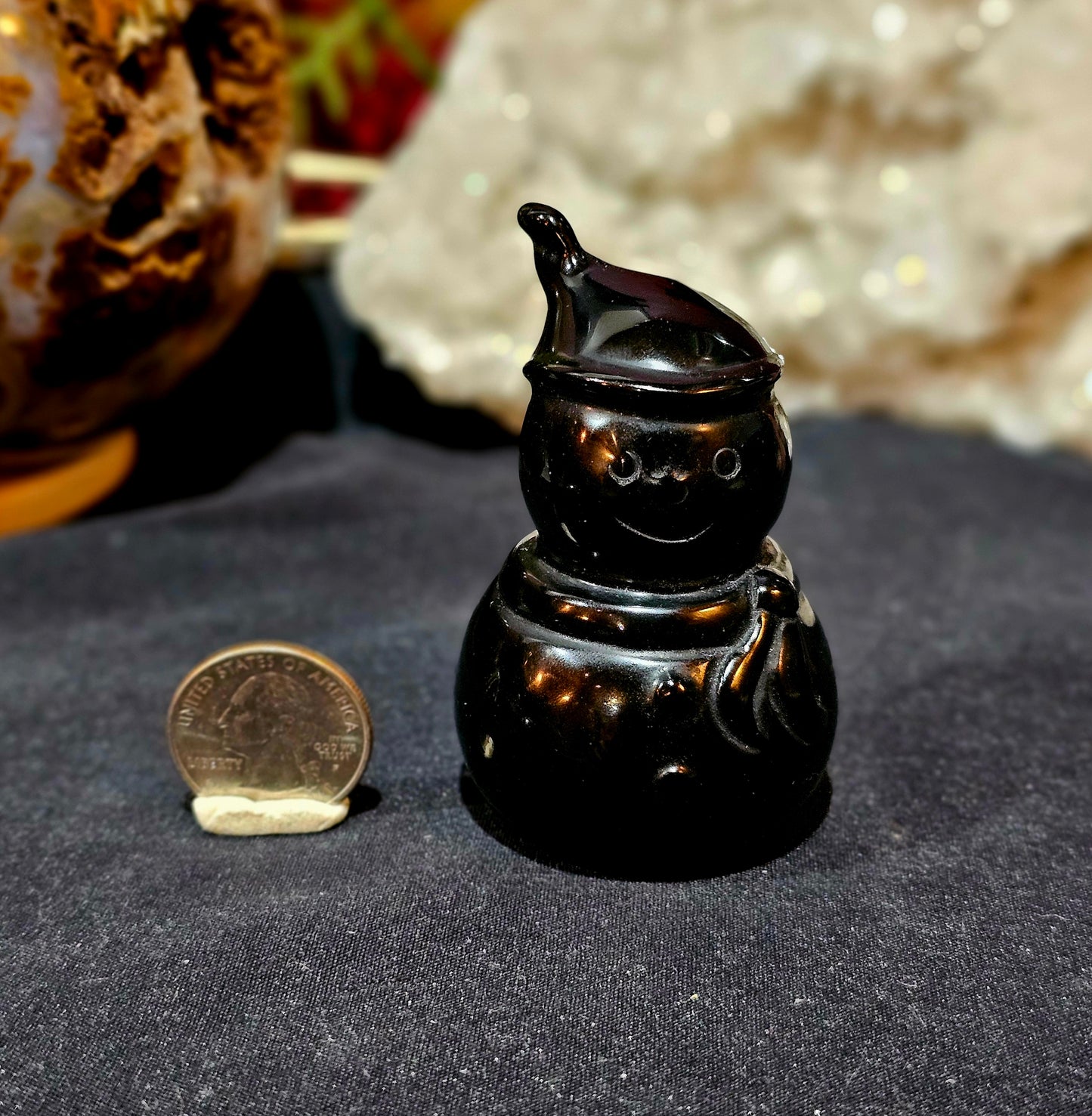 Big Black Obsidian Snowman