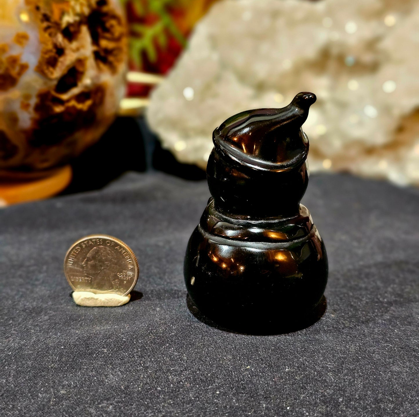 Big Black Obsidian Snowman