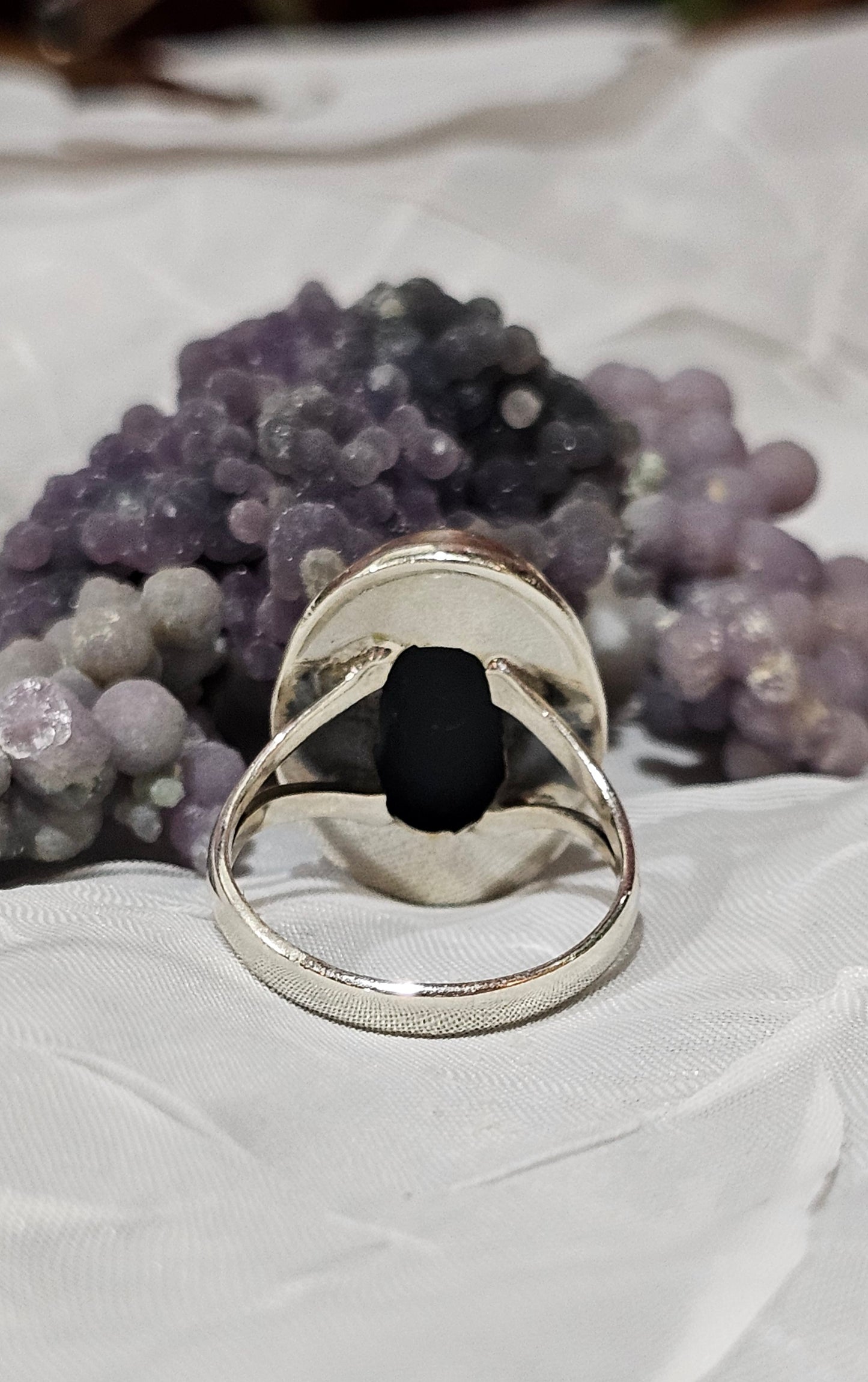 Silver Opal Ring Size 10