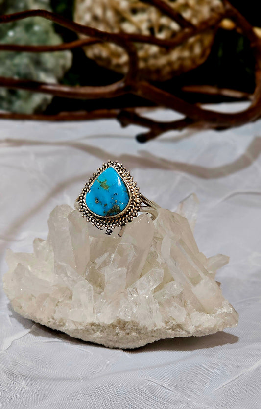Turquoise in .925 Sterling Silver Ring Size 11